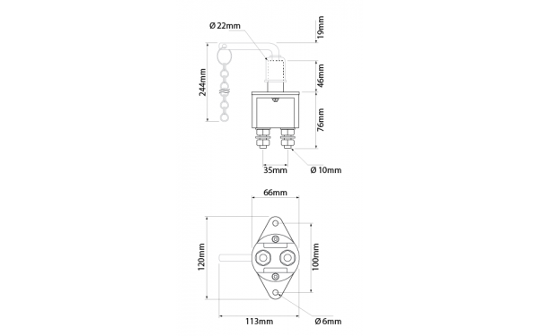 Ionnic BMS-05 L Removable Handle Single Pole Switch