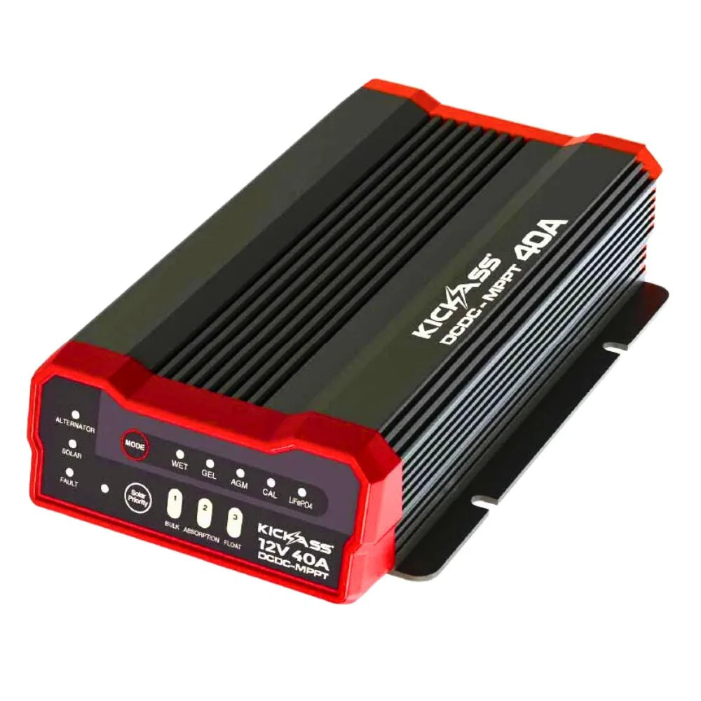 KickAss 12V/24V 40A DCDC Charger With Solar MPPT + Pre-Wired Anderson