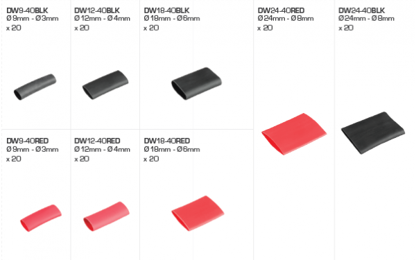 H/SHRINK KIT DUAL WALL "140 PIECES"