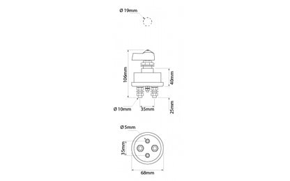 SWITCH BATTERY MASTER 6-36V 300A CONT.